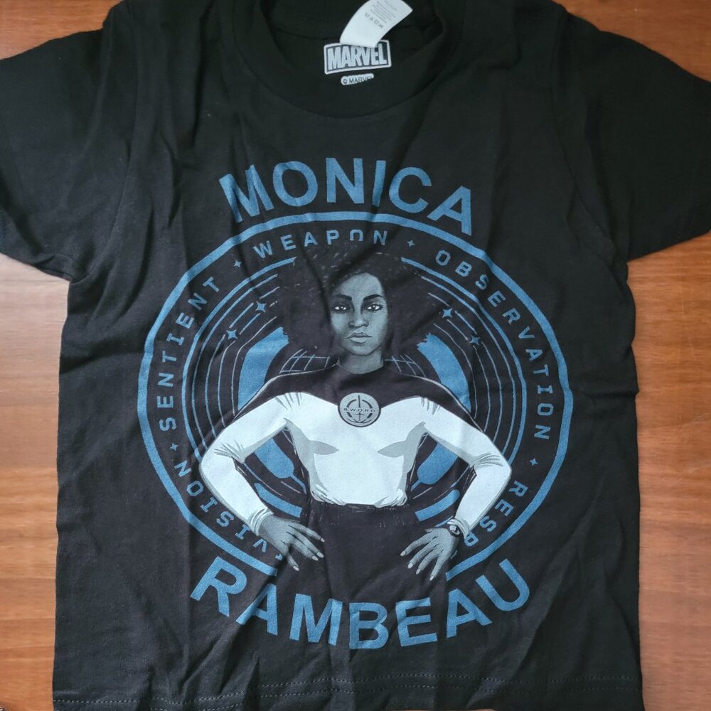 Marvel WandaVision Monica Rambeau Hero Shot C2 Graphic Tee Black - Picture 1 of 7